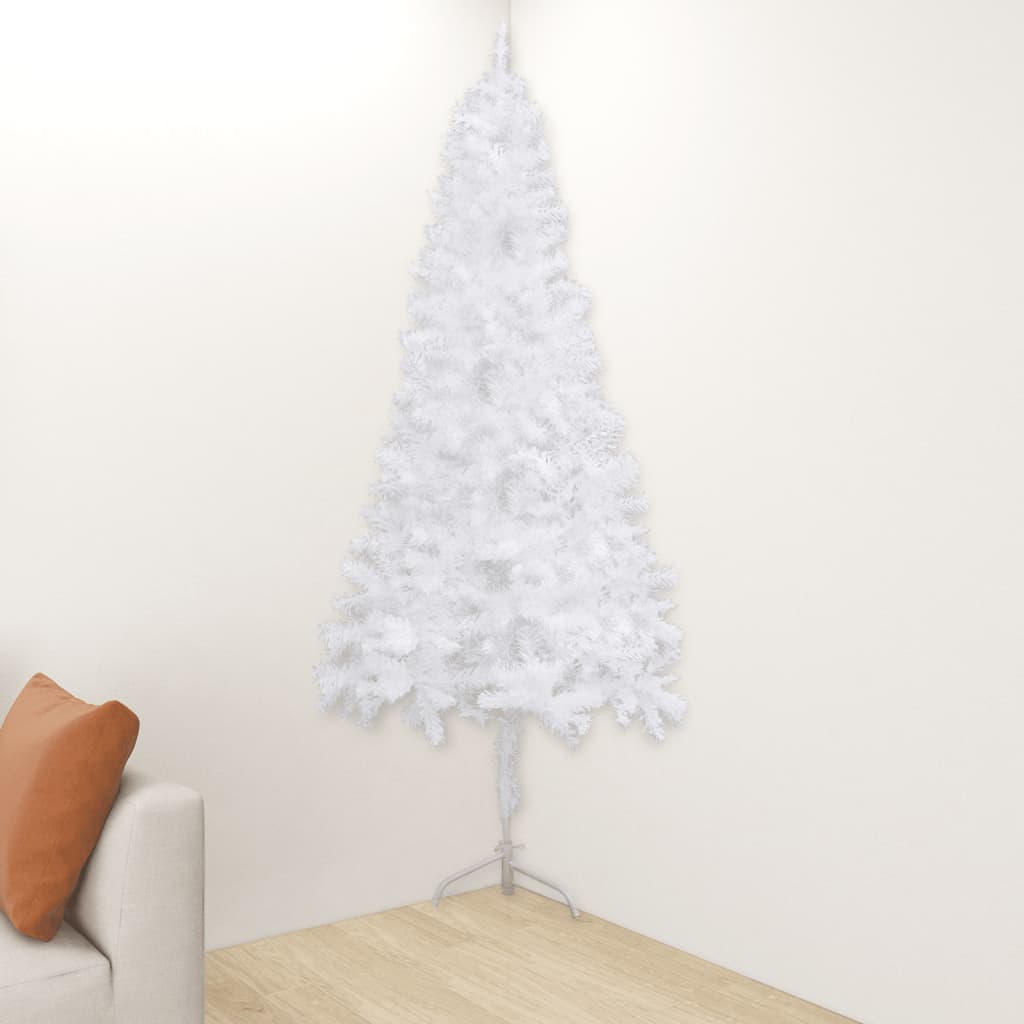 Vidaxl Kunstkerstboom Hoek 150 cm PVC Weiß