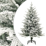 Vidaxl Kunstkerstboom mit Schnee 120 cm PVC und PE Green
