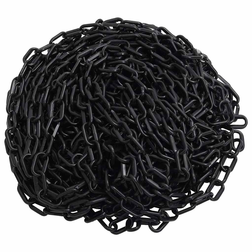 Vidaxl Sicherheitskette Ø 4 mm 100 m Plastik schwarz