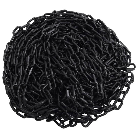 VIDAXL -Sicherheitskette Ø 6 mm 100 m Plastik schwarz