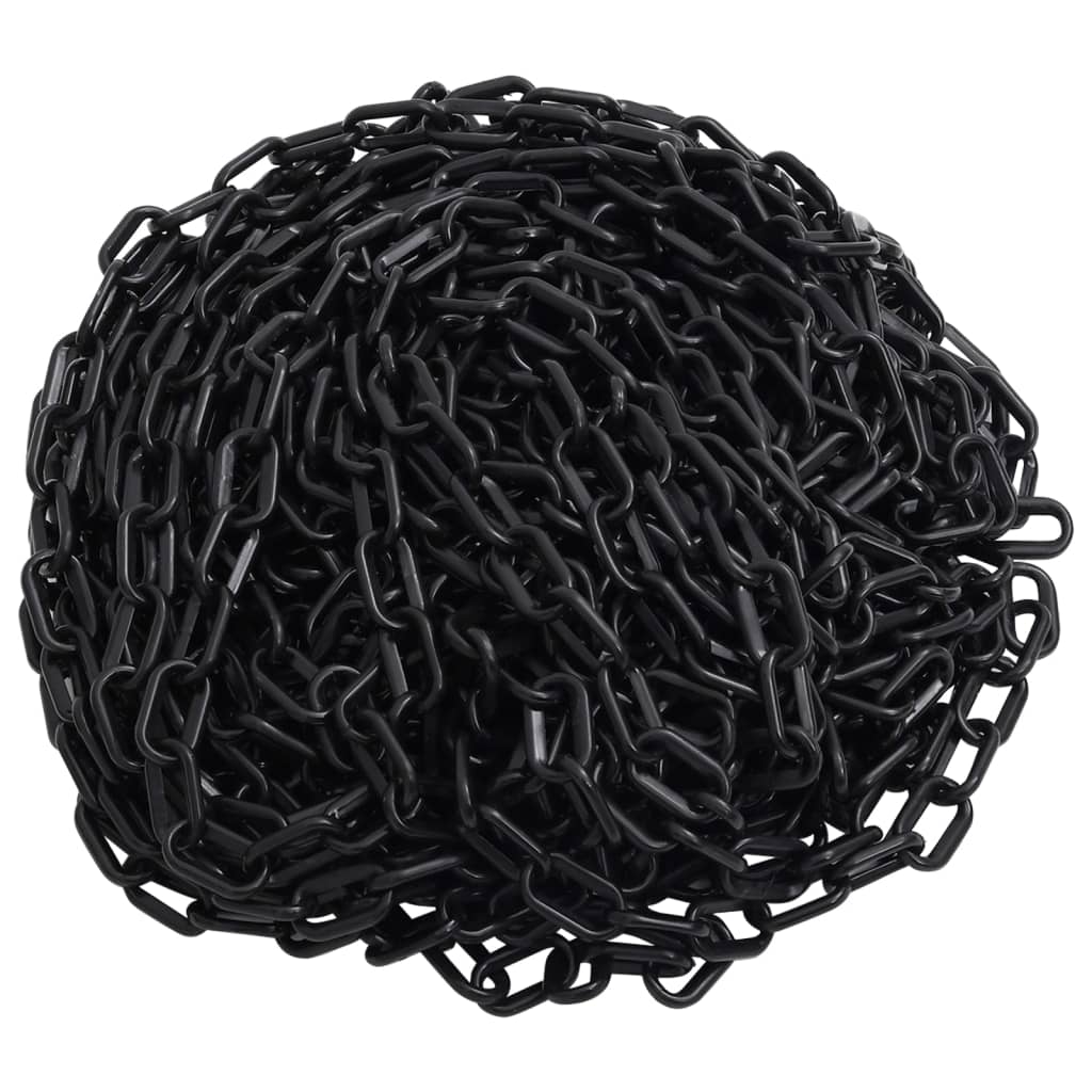 VIDAXL -Sicherheitskette Ø 8 mm 30 m Plastik schwarz