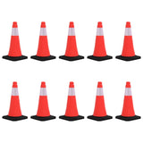 VIDAXL -Verkehrskegel mit schweren Basis 10 -PCs, die 50 cm reflektieren