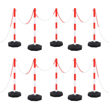VIDAXL -Ketten -Post -Set mit Plastikkette 10 m