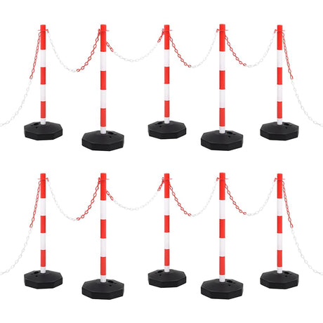 VIDAXL -Ketten -Post -Set mit Plastikkette 10 m