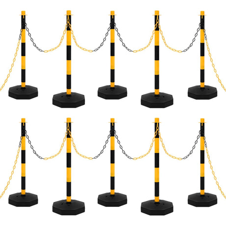 VIDAXL -Ketten -Post -Set mit Plastikkette 10 m
