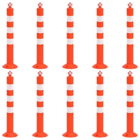 VIDAXL -Verkehrsmasten mit Kette 10 PCs 75 cm PE