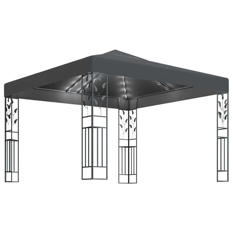 Vidaxx Pavillon mit LED-Lichterkette 3x3 m Anthrazit