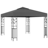 Vidaxl -Laube mit LED Light Garland 3x3 m Anthrazitfarbe