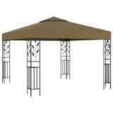 Vidaxl -Laube mit LED Light Garland 3x3 M Taupe