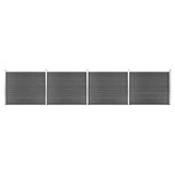 VIDAXL -Zauntafel Set 699x146 cm HKC Schwarz