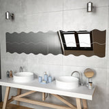 Vidaxl -Wandspiegel Golf -verändert 4 ST 100x23 cm Glas
