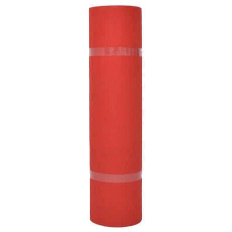 Vidaxl tapijt effen rood 1,2 x 12 m polyester