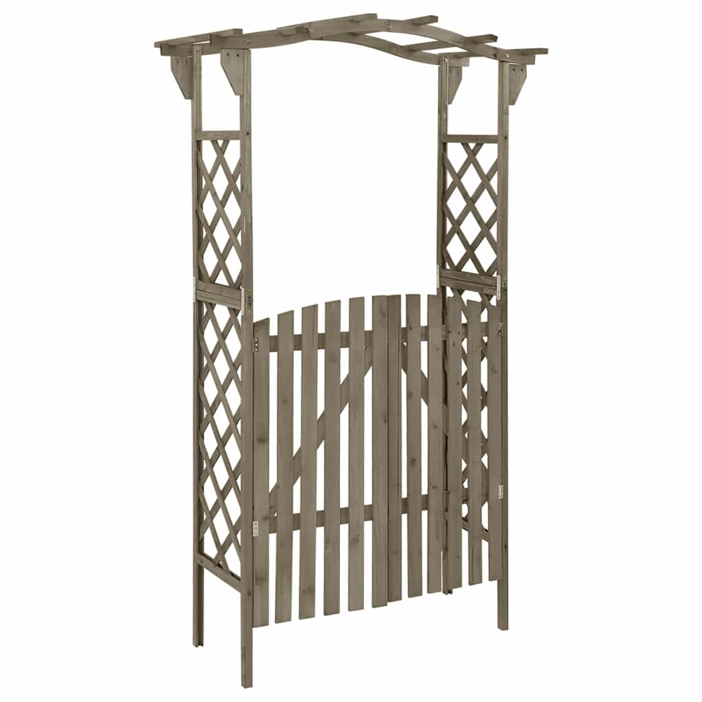 Vidaxl Pergola mit Port 116x40x204 cm Festkieferngrau grau grau