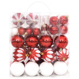 Vidaxl 64-teilige Weihnachtskugel Set rot und weiß