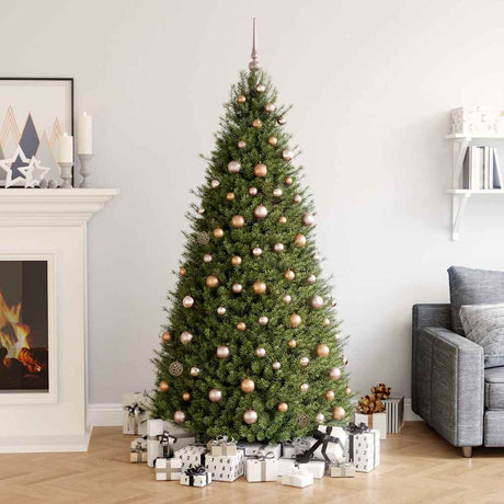 Vidaxx 60-teiliges Weihnachtskugel-Set mit Erdspieß und 150 LEDs Roségold