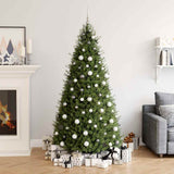 VIDAXL 61-TEIL-Weihnachtsball-Set mit Spitzen- und 150 LEDs weiß und grau
