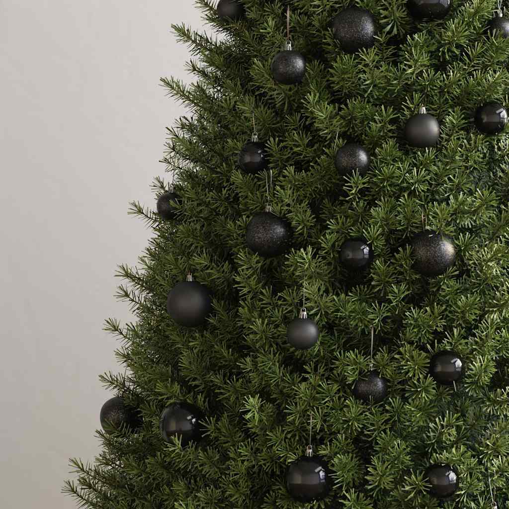 VidaXL 100-teiliges Weihnachtskugel-Set Schwarz