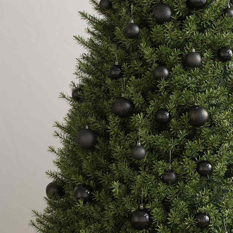 VidaXL 100-teiliges Weihnachtskugel-Set Schwarz