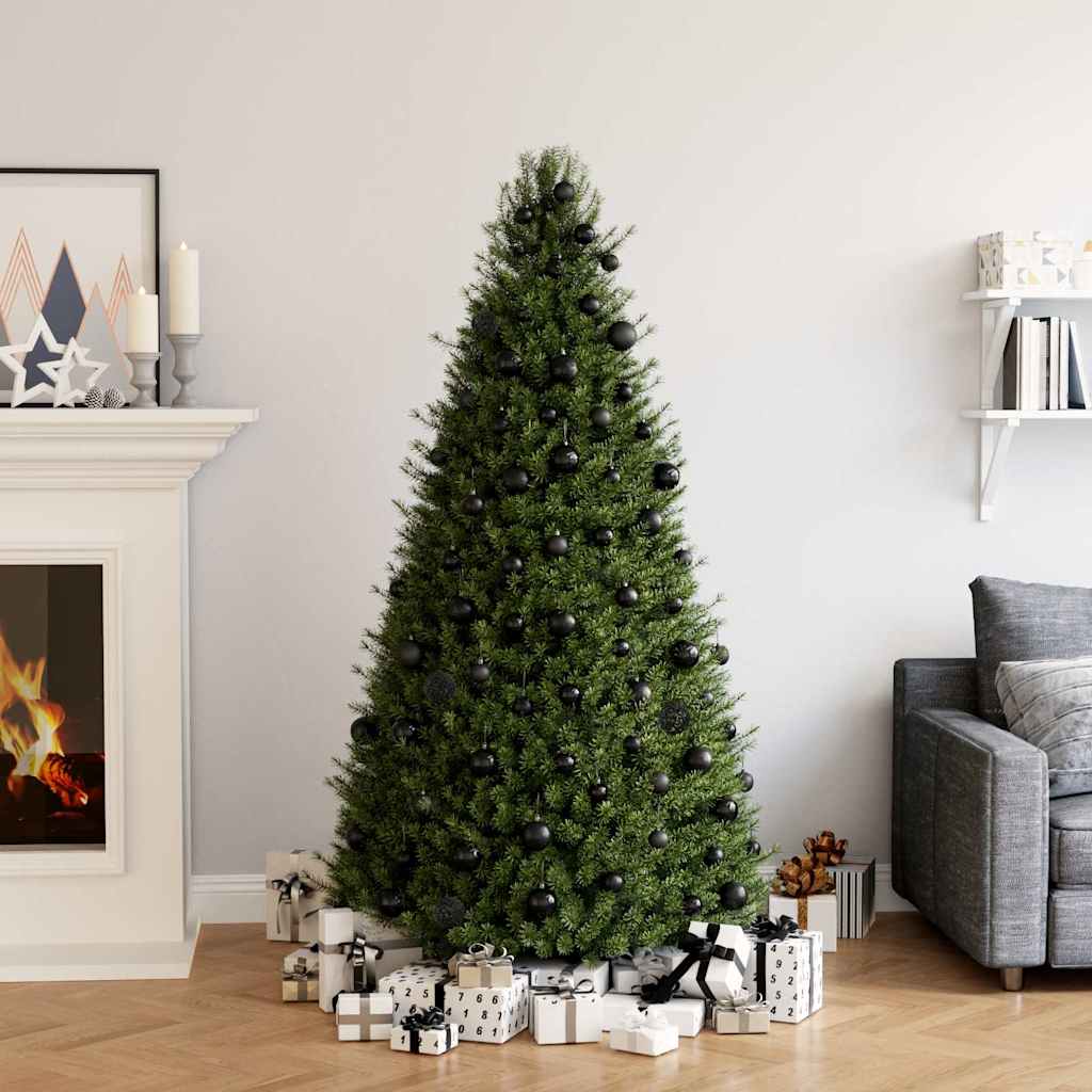 VidaXL 100-teiliges Weihnachtskugel-Set Schwarz