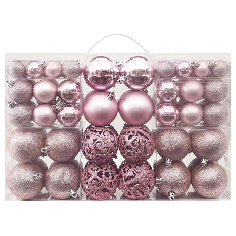 Vidaxl 100-teilige Weihnachtskugel Set Pink