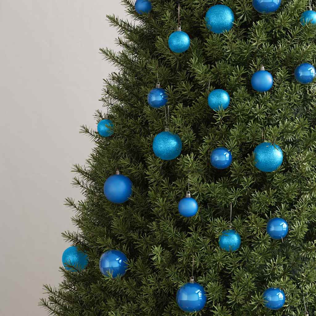 VidaXL 100-teiliges Weihnachtskugel-Set Blau