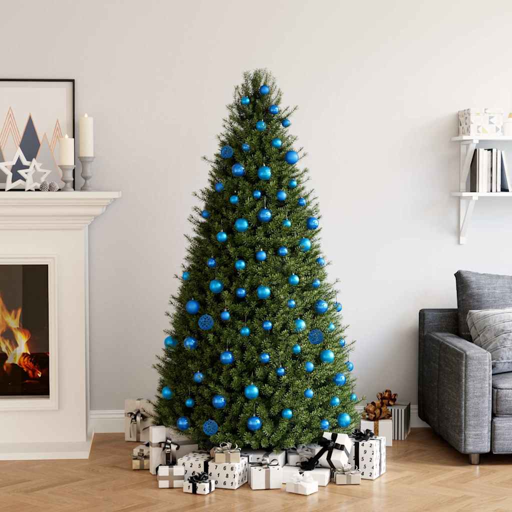 VidaXL 100-teiliges Weihnachtskugel-Set Blau