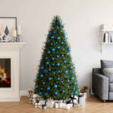 VidaXL 100-teiliges Weihnachtskugel-Set Blau