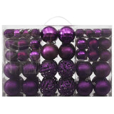 Vidaxl 100-teilige Weihnachtskugel Set Lila