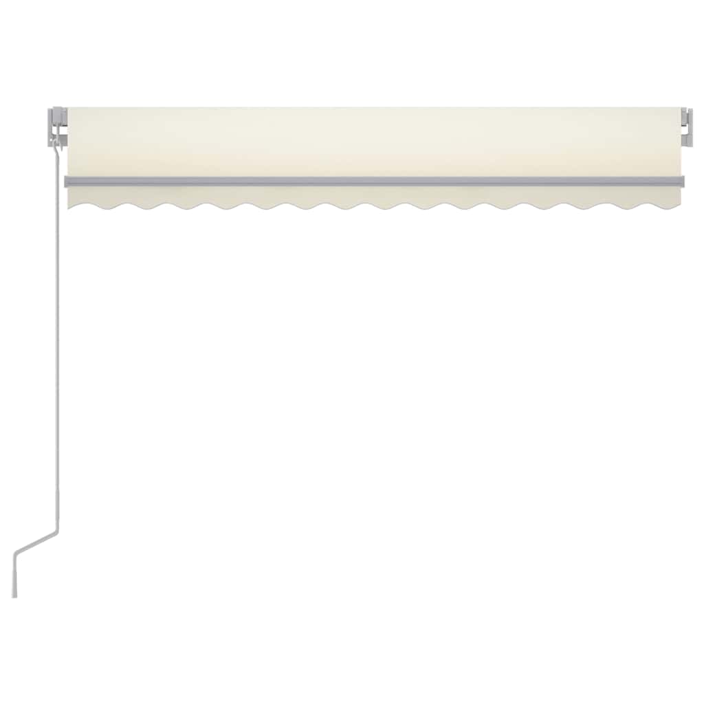 Vidaxx Markise manuell ausziehbar mit LED 300x250 cm cremefarben