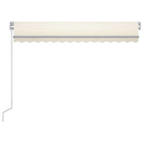 Vidaxl Luifel mit LED 300x250 cm cremefarbener geleitet