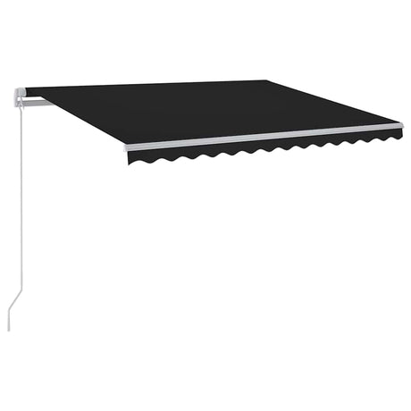 Vidaxl luifel manuell erweiterbar mit LED 300x250 cm Anthrazitfarbe