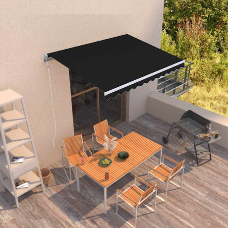 Vidaxx Markise automatisch ausziehbar 300x250 cm Anthrazit