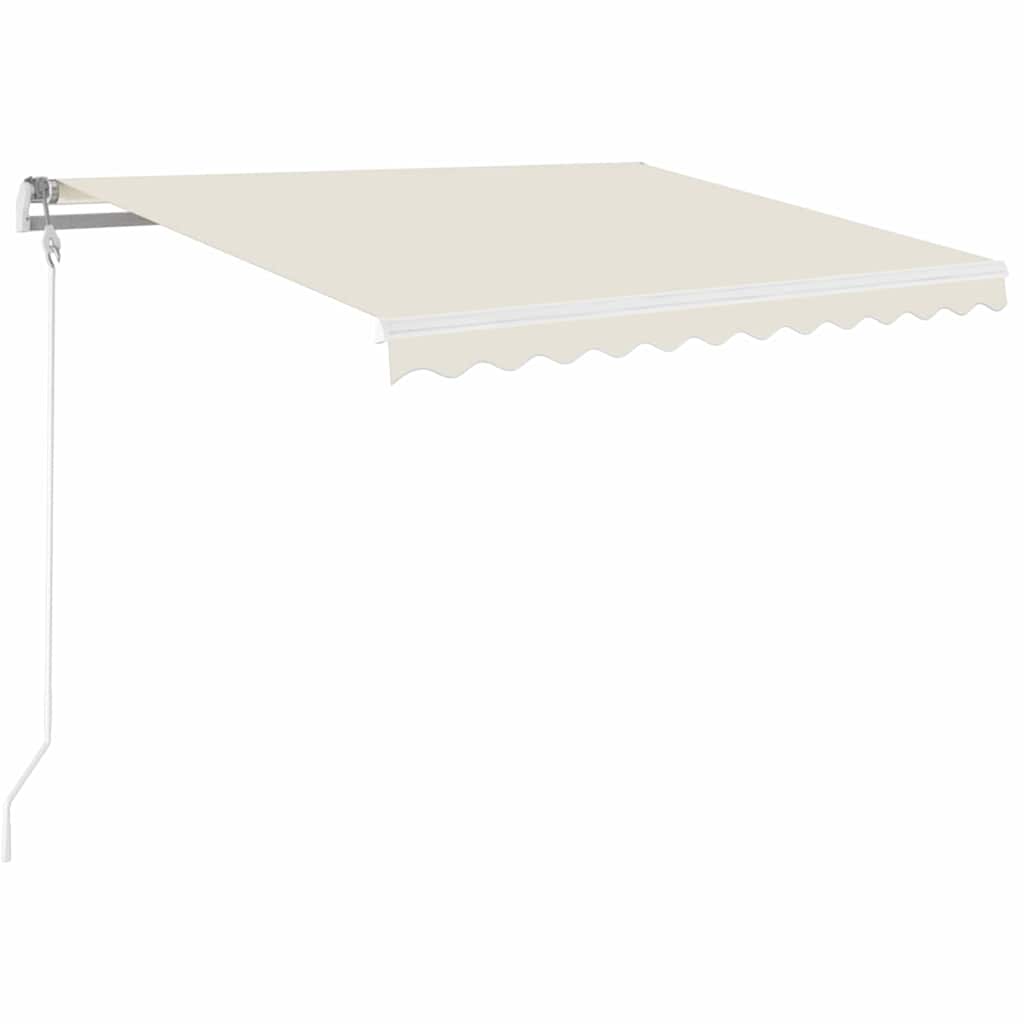 Vidaxx Markise manuell ausziehbar 350x250 cm cremefarben