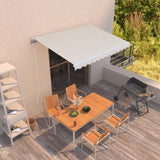 Vidaxl luifel erstreckt sich manuell 350 x 250 cm cremefarben.