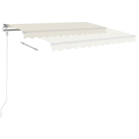 Vidaxl Luifel Automatik mit LED- und Windsensor 350x250 cm Creme Farbe