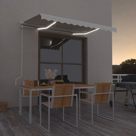 Vidaxx Markisenautomatik mit LED und Windsensor 350x250 cm cremefarben