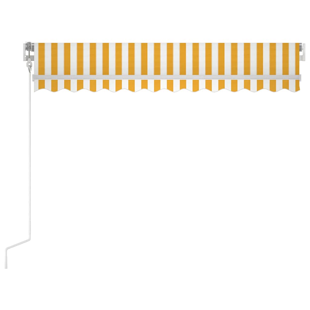 Vidaxx Markisenautomatik mit LED und Windsensor 350x250 cm Gelb und Weiß