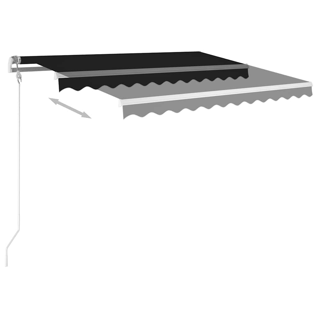 Vidaxl Luifel Automatik mit LED- und Windsensor 350x250 cm Anthrazit