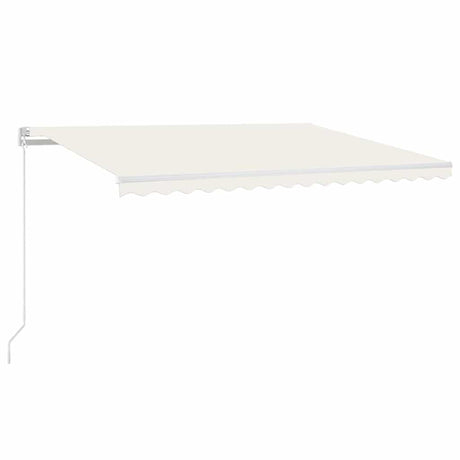 Vidaxx Markise manuell ausziehbar mit LED 400x300 cm cremefarben
