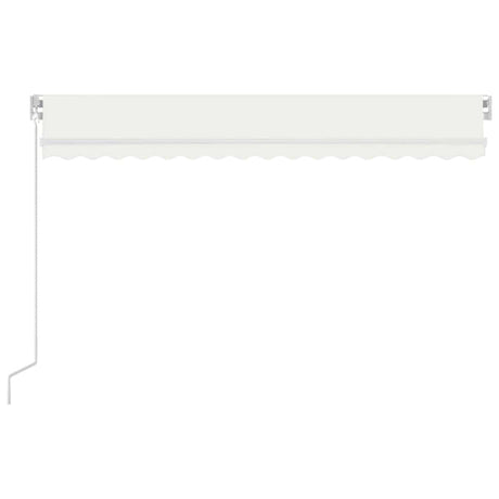 Vidaxl luifel manuell ausziehbar mit LED 400x300 cm cremefarben