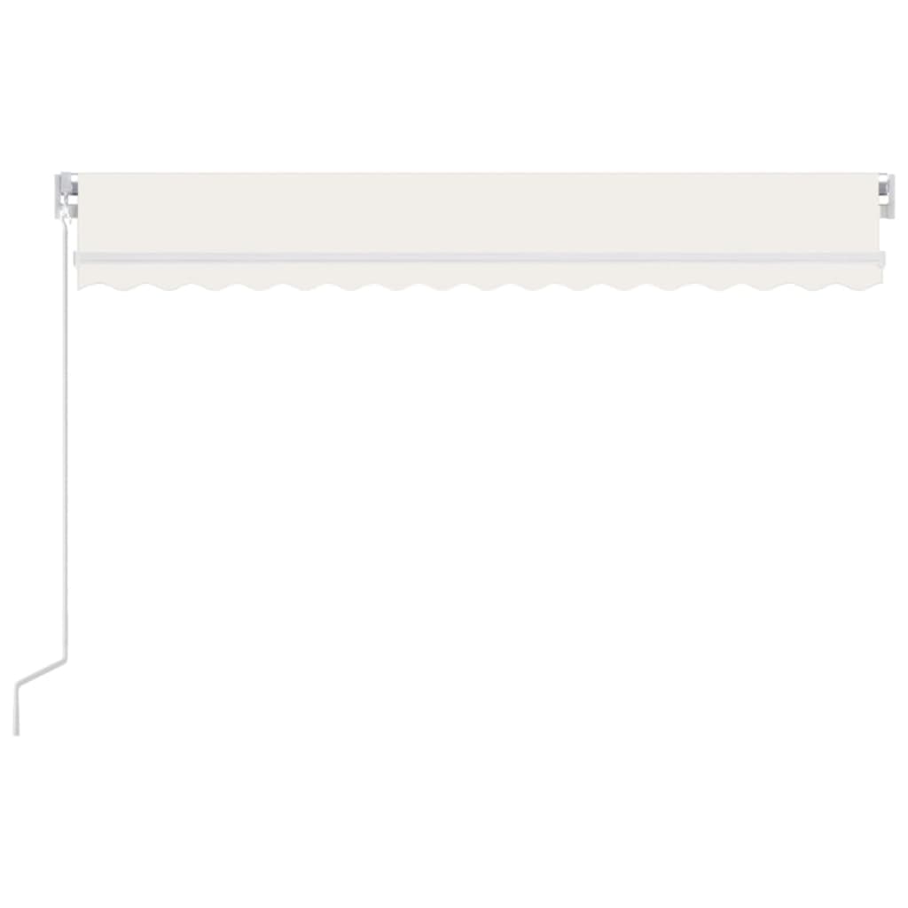 Vidaxl Luifel mit LED 450x300 cm creme -gepflegt