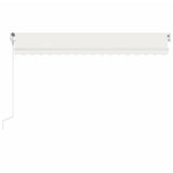 Vidaxl Luifel Automatik mit LED- und Windsensor 450x300 cm Creme Farbe