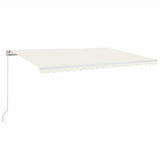 Vidaxl luifel erstreckt sich manuell 500x300 cm creme -gelöscht