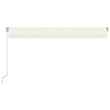 Vidaxl luifel manuell ausziehbar mit LED 500x300 cm cremefarben