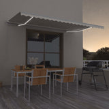 Vidaxl luifel manuell ausziehbar mit LED 500x300 cm cremefarben