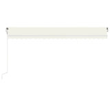 Vidaxl Luifel Automatik mit LED- und Windsensor 500x300 cm Creme Farbe