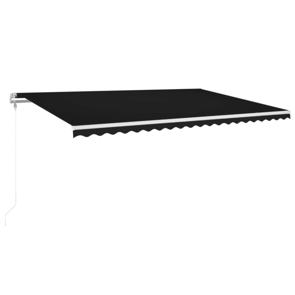 Vidaxl Luifel Automatik mit LED- und Windsensor 500x300 cm Anthrazit