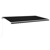 Vidaxl Luifel Automatik mit LED- und Windsensor 600x300 cm Anthrazit