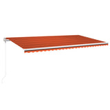 Vidaxl Luifel Automatik mit LED -Windsensor 600x300 cm Orange Braun