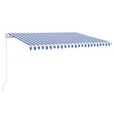Vidaxl luifel erstreckt sich manuell 400x350 cm blau und weiß